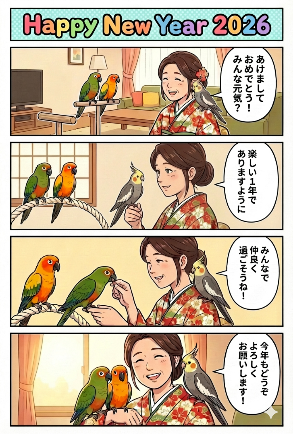 2026年賀状～オーラルヘルスだいだい